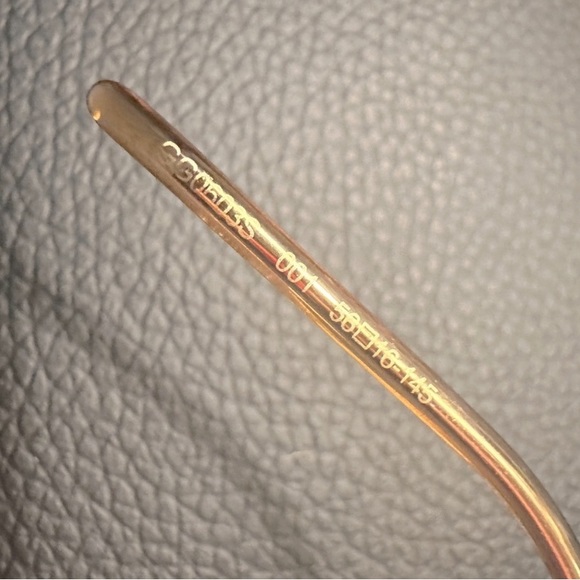 Authentic GUCCI Sunglasses Gold stripe w/ Pearls - Picture 2 of 5